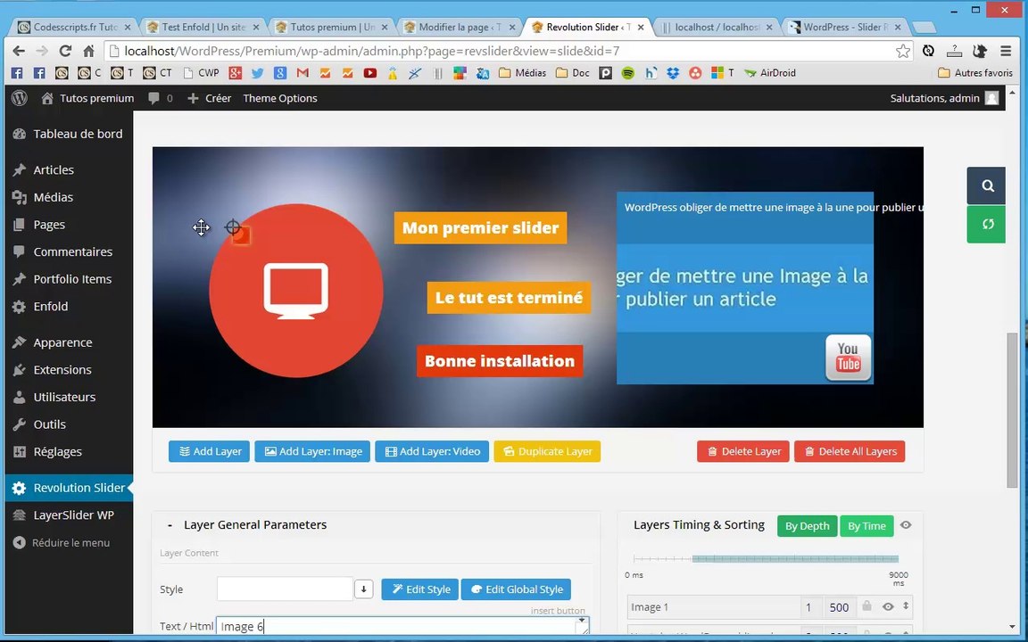 Tutoriel vidéo WordPress : Installer Slider Revolution Responsive