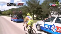 Francesco Chicchi crashing over the guardrail in Giro d'Italia 2014 HD - Stage 8