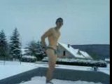 salto arrière en slip dans la neige!!!