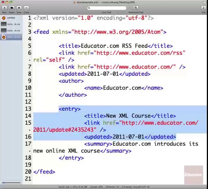14. RSS and Atom