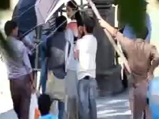 Anushka Shetty hot boob bounce in Shoot spot