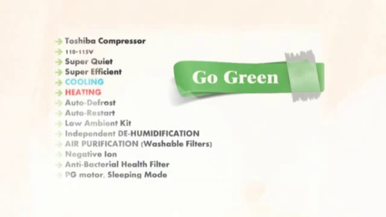 Mini Split Heat Pump AC - 36000 Btu 220v 15 SEER.