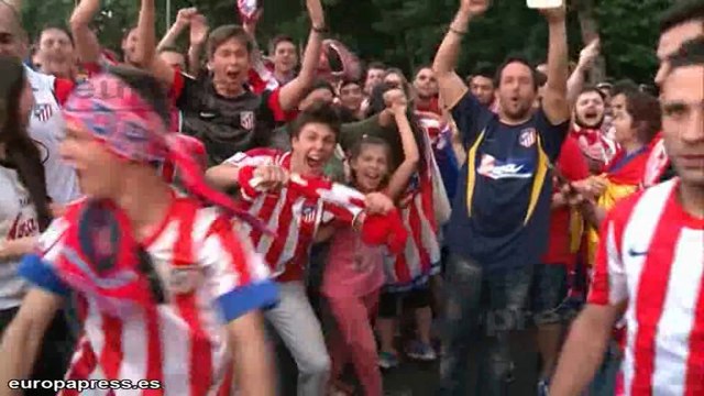 Los atléticos celebran la Liga en Neptuno