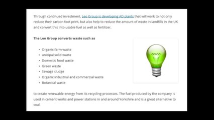 Leo Group | Using anaerobic digestion to protect the environment
