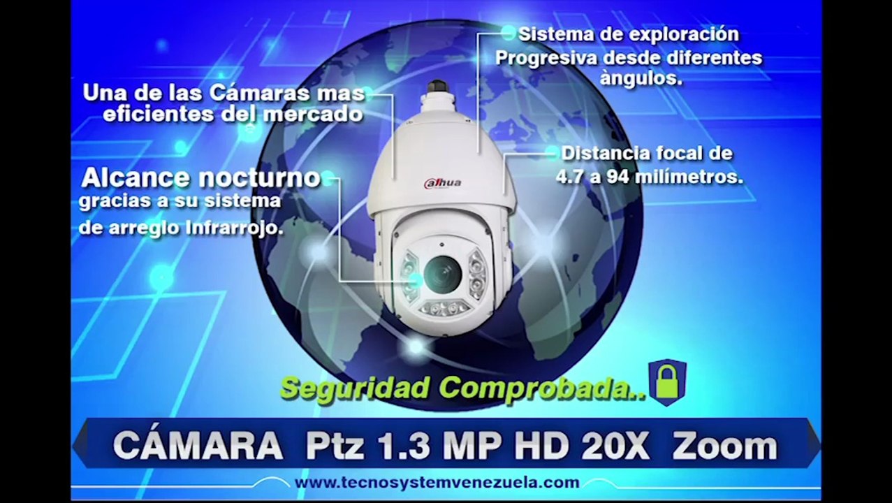 Cámara PTZ IP 1,3 MP HD 20x zoom Dahua
