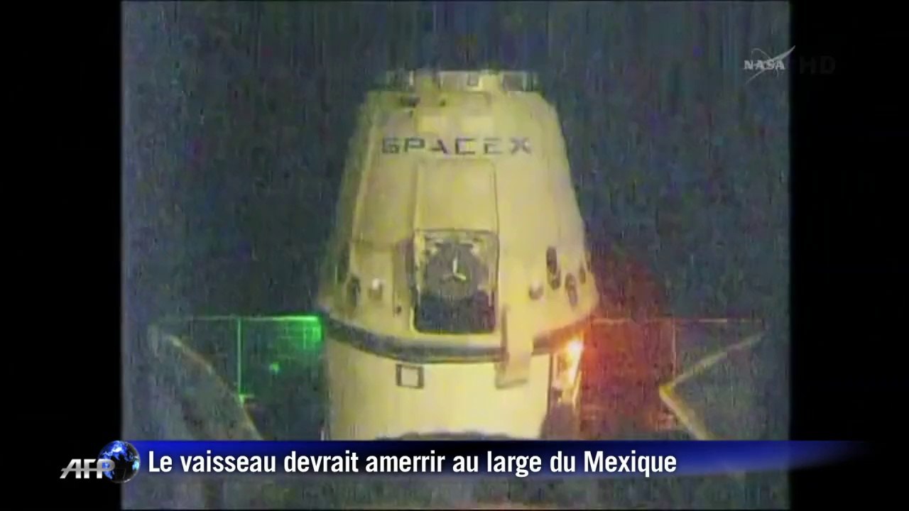 La capsule Dragon de SpaceX a entamé son retour sur Terre
