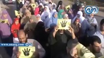 شاهد.. مسيرة الإخوان بكفر الشيخ ويرفعون لافتات شعارات رابعة
