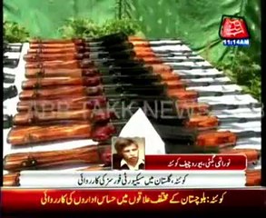 Security forces seized illegal weapons in Quetta