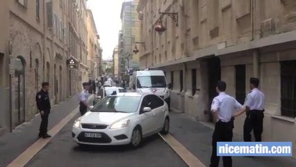 Arrivée de Jérôme Kerviel au palais de justice de Nice