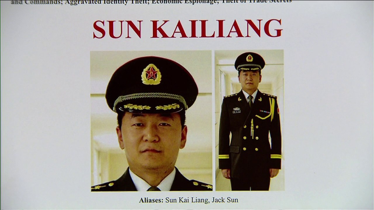 EEUU procesa militares chinos por espionaje