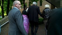 Rolf Harris arrives at court for sex assault trial