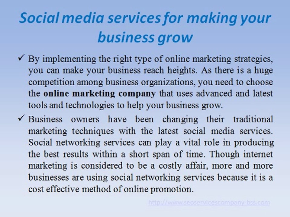 Social media services for making your business grow