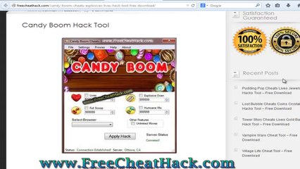 Candy Boom Cheats ( No Survey Download ) With Proof