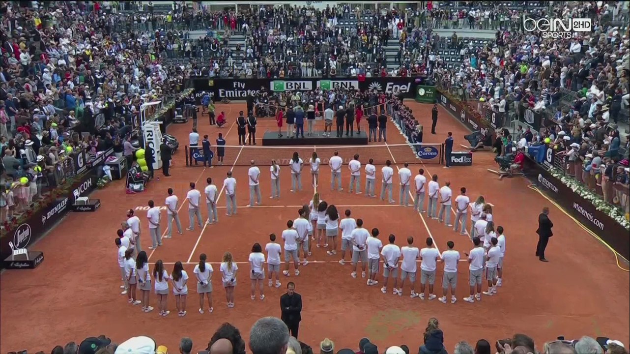 Masters de Rome 2014 : Cérémonie de remise de trophée Nadal vs Djokovic
