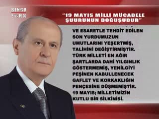 "19 MAYIS MİLLİ MÜCADELE ŞUURUNUN DOĞUŞUDUR"