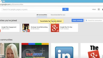 How to Delete Google plus Community?