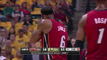 LeBron James Tough And-One!   Heat vs Pacers   May 18, 2014   NBA Playoffs 2014