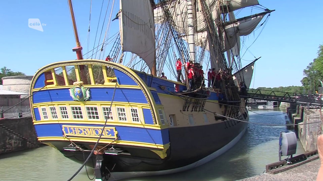 Célà tv Le JT - L'équipage de l'Hermione hisse les voiles