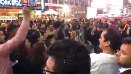 Indian Elections at Times Square, NY.