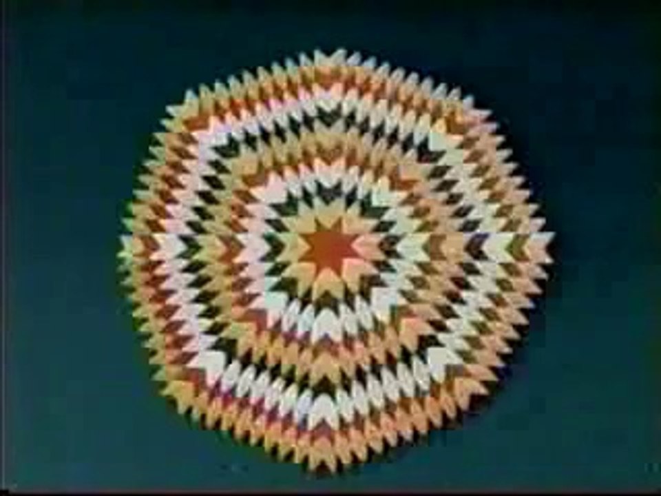 Classic Sesame Street animation - Quilt patterns are formed to Bluegrass music