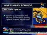Inversión extranjera en Ecuador supera los 200 mdd en 4 meses