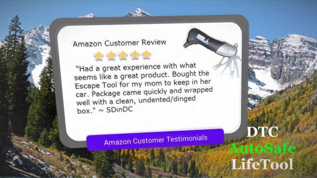 AutoSafe Tire Pressure Gauge with Car Escape Tool Review Video