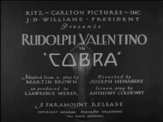 Cobra (1925) Rudolph Valentino