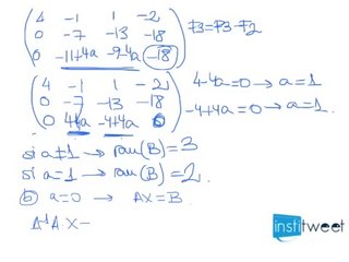 Selectividad Madrid Junio 2012 Estudiar rango de una matriz
