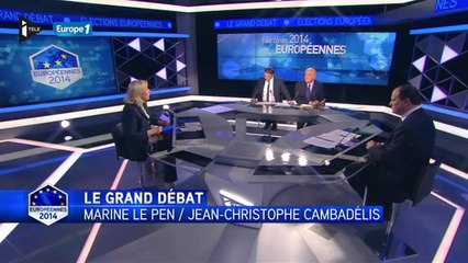 Européennes : débat  Le Pen / Cambadélis (part 2)