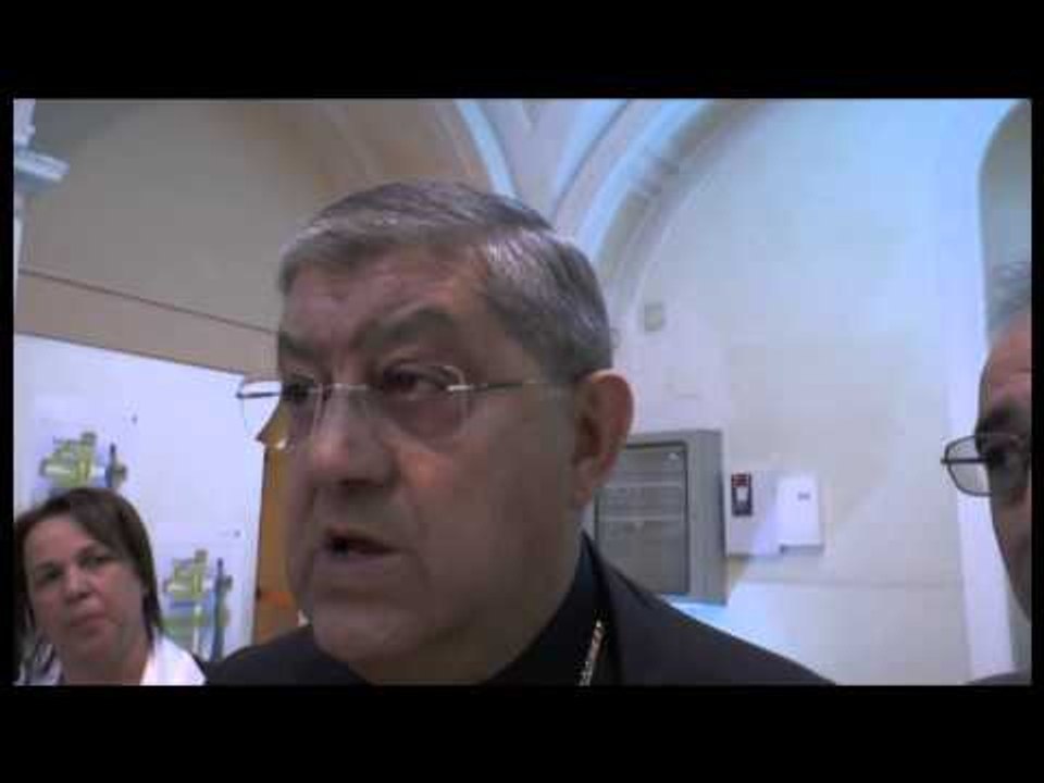 Napoli - Il cardinale Sepe incontra giovani sposi (19.05.14)