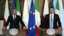 Roma - Incontro Renzi-Tusk  - Conferenza stampa congiunta (19.05.14)