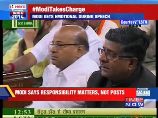 Modi gets emotional while addressing BJP Parl meet