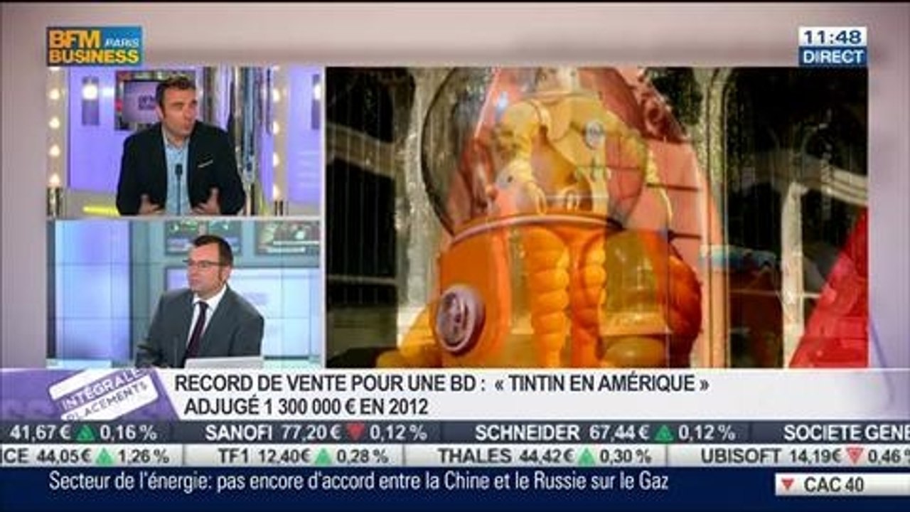 Vente aux enchère chez Artcurial: Tintin à l'honneur: Eric Leroy, dans Intégrale Placements – 20/05