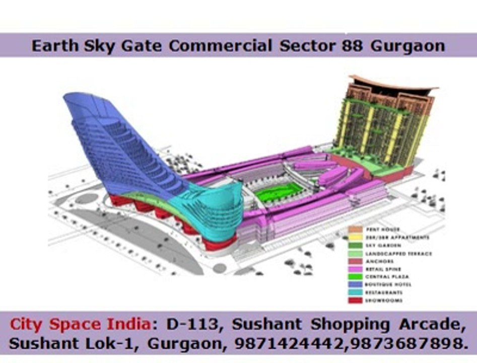 Earth Sky Gate Gurgaon//@9873687898@///Sector 88 office space