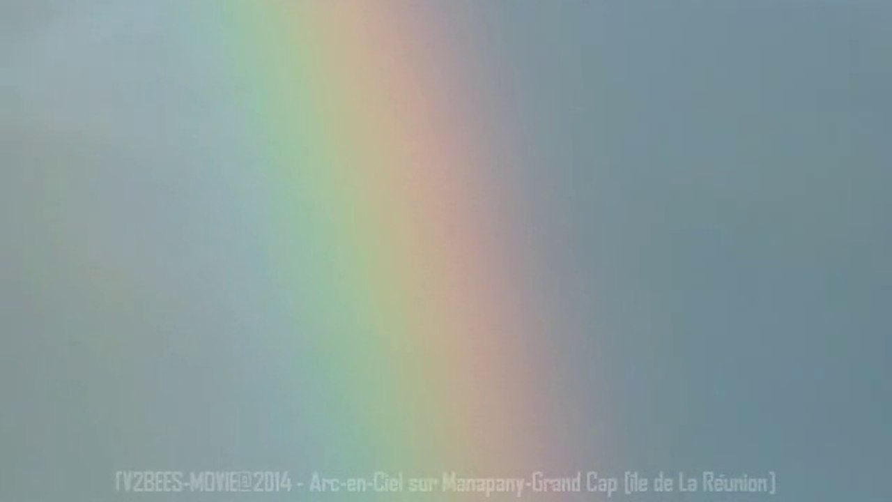 Rainbow above Manapany's Bay (Reunion Island)