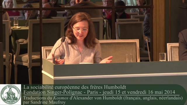 Traductions du Kosmos d'Alexander von humboldt (français, anglais, néerlandais) par Sandrine Maufroy