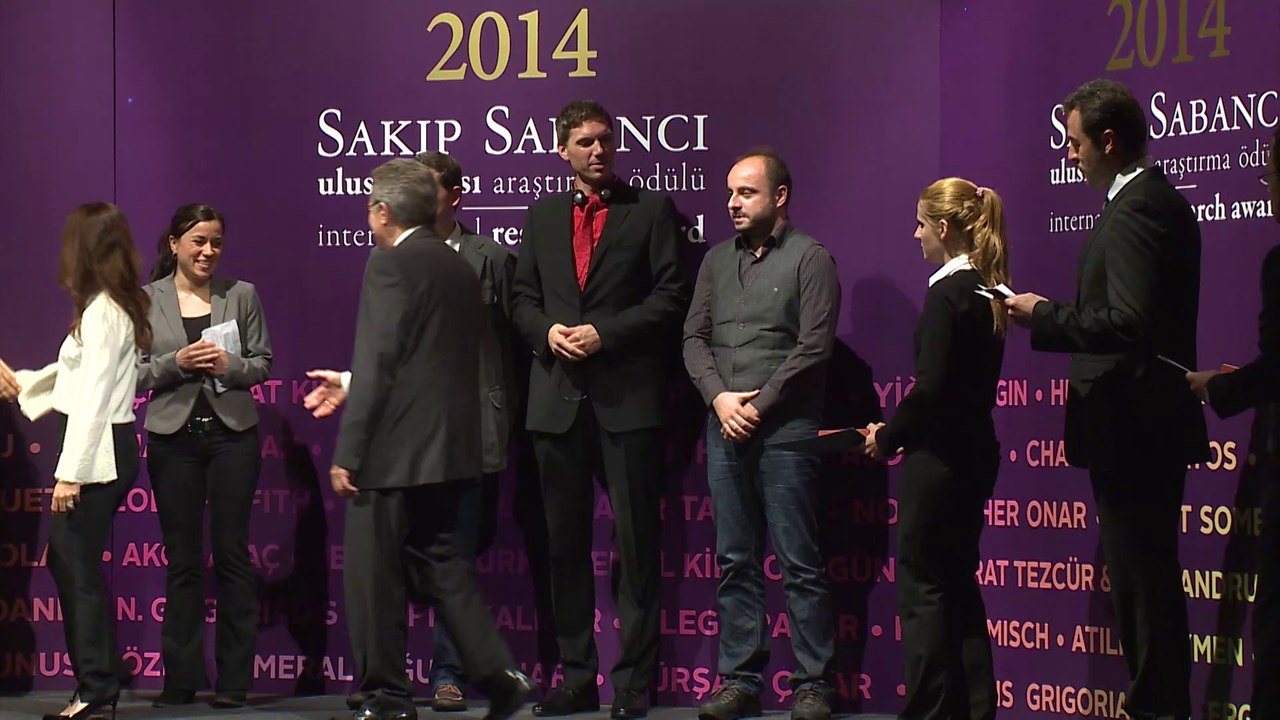 "2014 Sakıp Sabancı Uluslararası Araştırma Ödülleri" Ödül Töreni