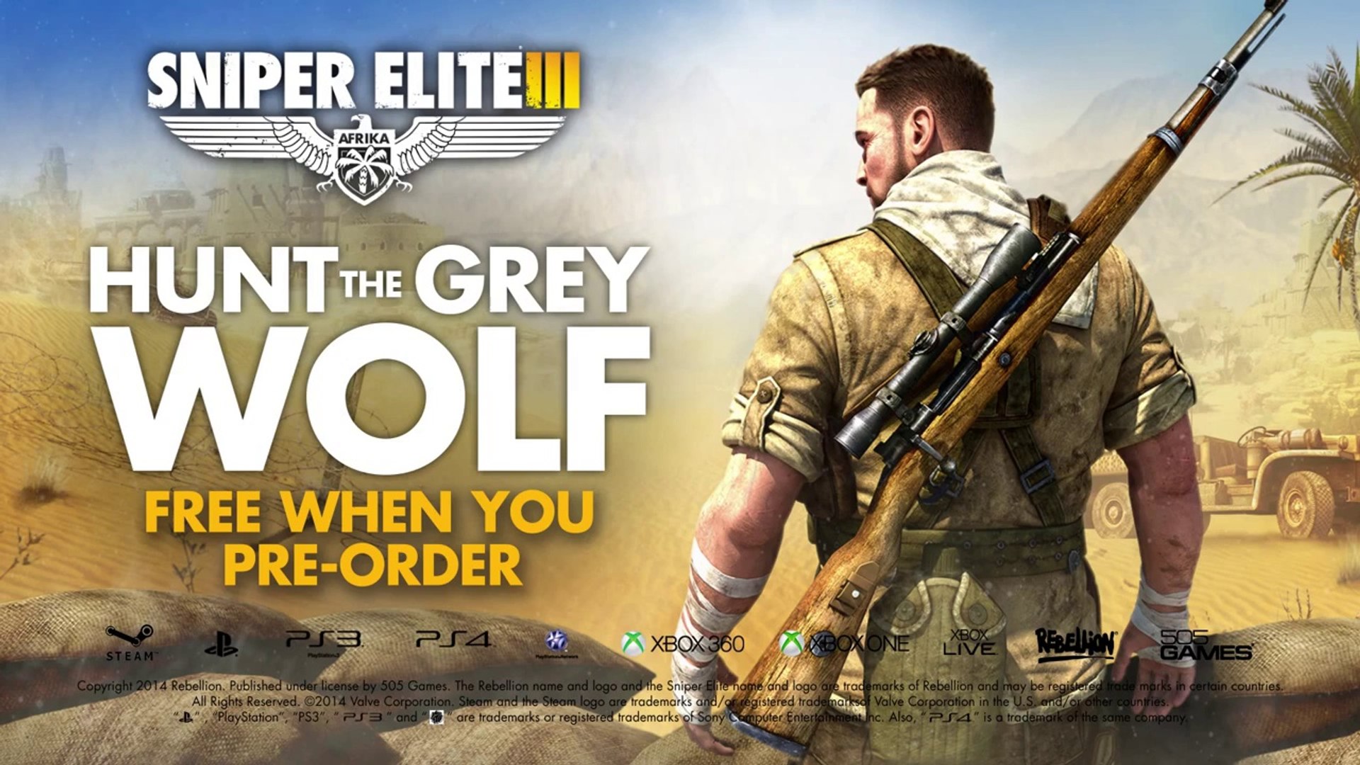 Sniper Elite 3 - Hitler 'Hunt the Grey Wolf' Free DLC Trailer (XBOX  ONE/PS4)) - video Dailymotion