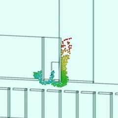 Vidéo de la simulation de l'évacuation du 1er étage du bâtiment de maths de l'université d'Orsay