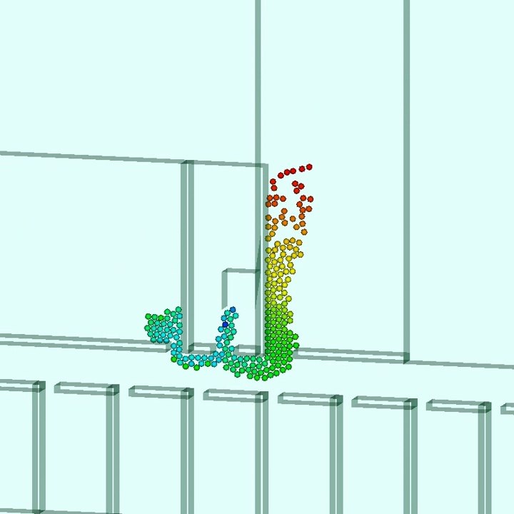 Vidéo de la simulation de l'évacuation du 1er étage du bâtiment de maths de l'université d'Orsay