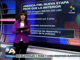 Acepta Jamaica préstamo del FMI para impulsar su economía