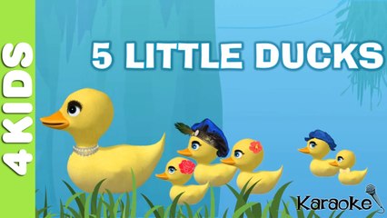 Five Little Ducks | Nursery Rhymes | Karaoke