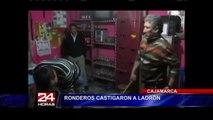 Ronderos de Cajamarca castigaron con latigazos a ladrón que intentó escapar