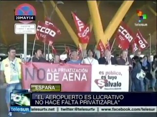 Trabajadores aeroportuarios y ferroviarios protestan en España