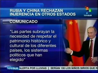 Rusia y China resistirán la injerencia extranjera en otros Estados