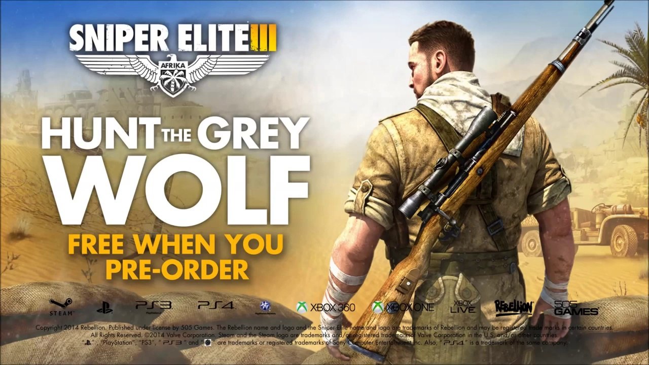 Sniper Elite 3 (PS4) - Trailer du DLC "Hunt The Grey Wolf"