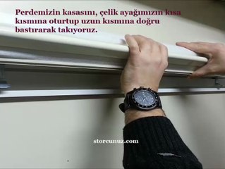 Stor perde nasıl takılır (kornişe montaj) www.storcunuz.com