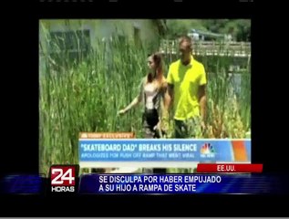 EEUU: mal padre empujó a su hijo por una enorme rampa de skateboard
