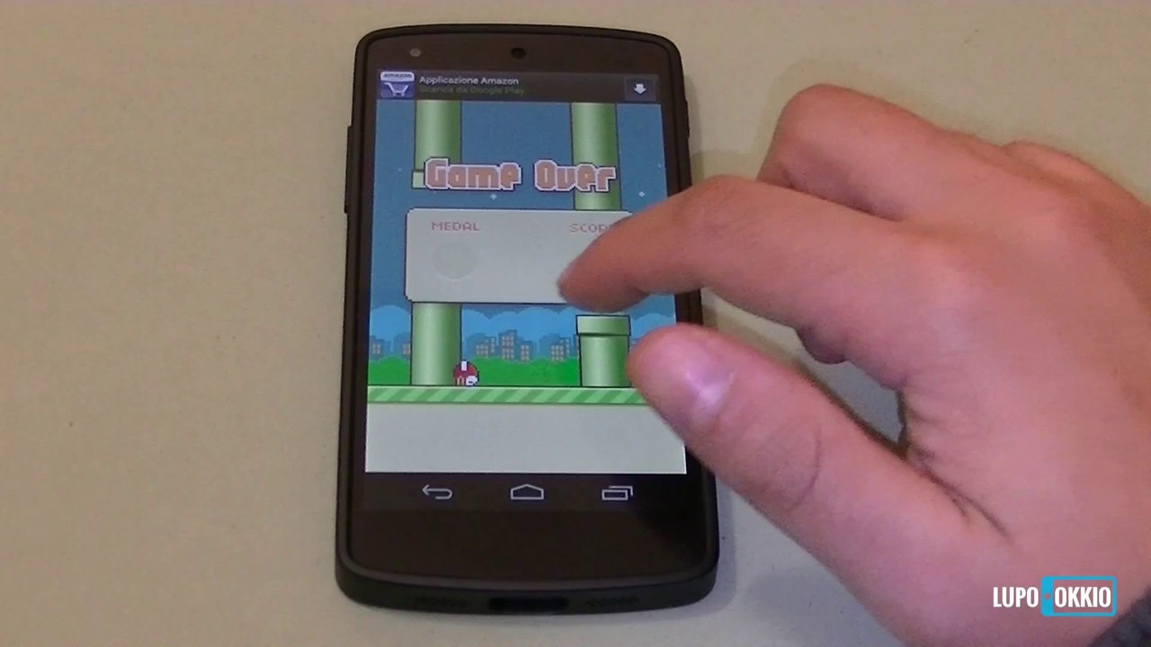 Flappy Bird Gameplay da Lupokkio.it