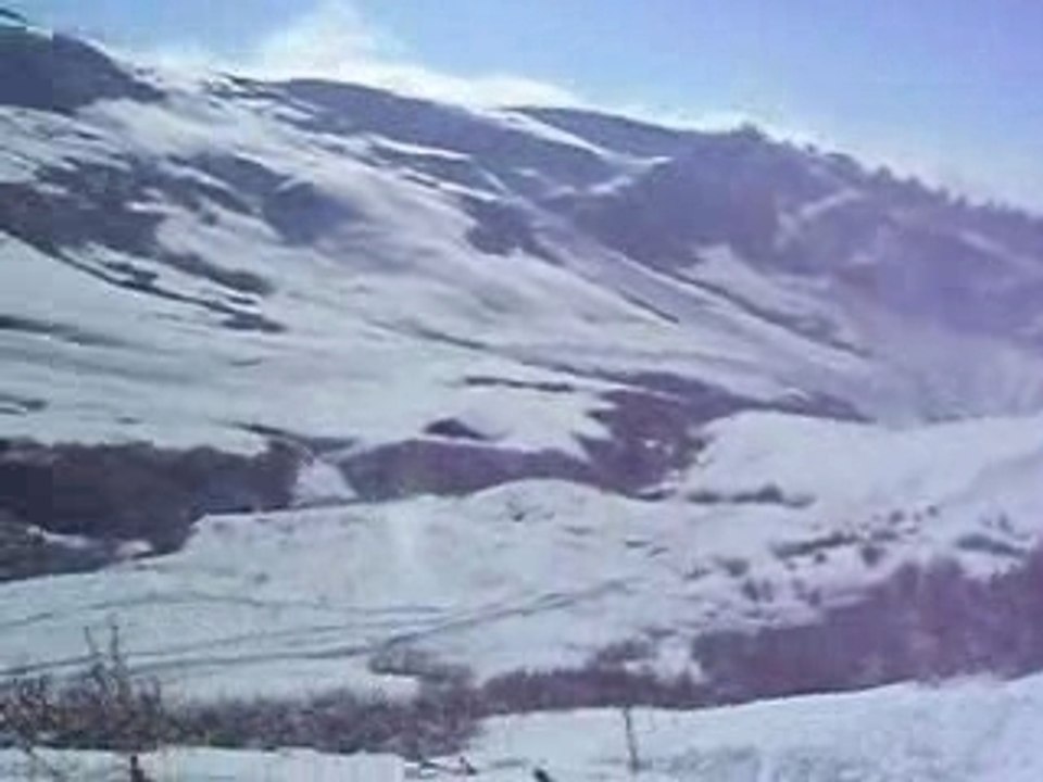 Hors piste snowboard sur la Douce